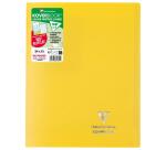 Cahier piqué Koverbook 24x32 cm 96 pages petits carreaux couverture polypropylène opaque 100% recyclé - Assortis