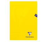 Cahier piqué Mimesys A4 48 pages grands carreaux couverture polypropylène - Jaune