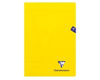 Cahier piqué Mimesys A4 48 pages grands carreaux couverture polypropylène - Jaune