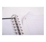 Bind'O Block cahier reliure intégrale A4+ 160 pages détachables perforées 4 trous ligné + marge et cadre en-tête 4 couleurs de bandes - Assortis