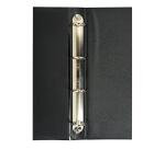 Raccoglitore 4 anelli 30mm PVC foderato - A3 in orizzontale - Nero