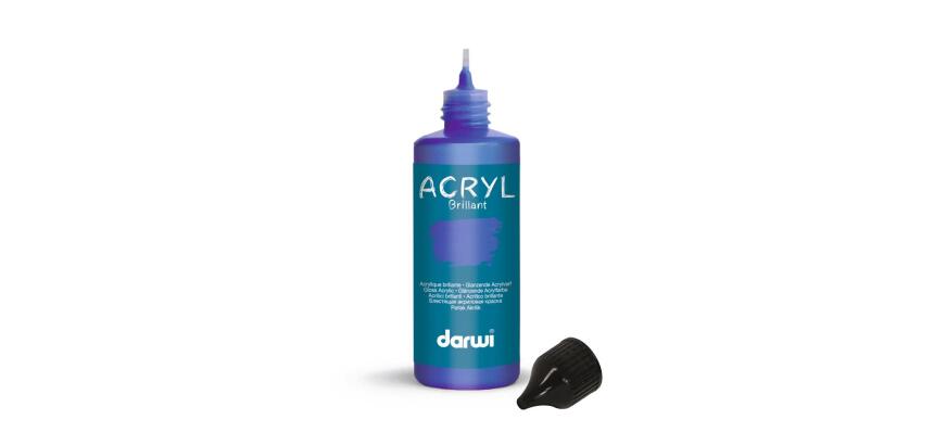 Darwi Flacon de 80 ml de Peinture Acrylique Universelle Brillante - Bleu outremer