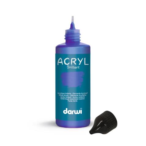 Darwi Flacon de 80 ml de Peinture Acrylique Universelle Brillante - Bleu outremer