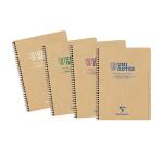 Project book Uninotes carnet recyclé reliure intégrale A4+ 160 pages détachables perforé 4 trous petits carreaux + 3 intercalaires - Assortis