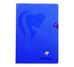 Cahier piqué Mimesys A4 80 pages ligné + marge couverture polypropylène Couleur aléatoire - Assortis