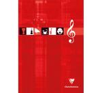 Bloc Musique encollé en-tête A4 100 pages Couleur aléatoire - Assortis