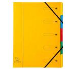 Trieur Harmonika fenêtres imprimées Véritable carte lustrée 5 compartiments - Couleurs assorties