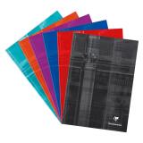 Cahier brochure rembordée rigide A4 192 pages ligné + marge - Assortis