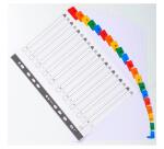Tabbladen karton 160g - versterkte gekleurde tabs + inbdexblad - 20 tabs - A tot Z - A4 - Wit