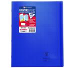 Cahier piqué Koverbook 24x32cm 48 pages petits carreaux + marge couverture polypropylène transparent - Bleu marine