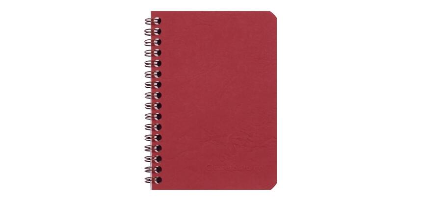 Cahier reliure intégrale Age Bag 9x14 100 pages 5x5 - Rouge