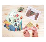 KIT ORIGAMI, Pochette de 60 feuilles 70g/m2 3 formats - Décor Oiseaux - Multicolore