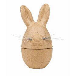 Boîte oeuf lapin 6x6x12 cm - Kraft