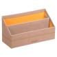 Rhodiarama porte-courrier simili cuir italien 25x10x14 cm - Touche de rose