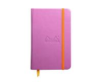 Rhodiarama carnet rembordé rigide 9x14 cm 192 pages ligné papier ivoire 90g fermeture élastique - Lilas