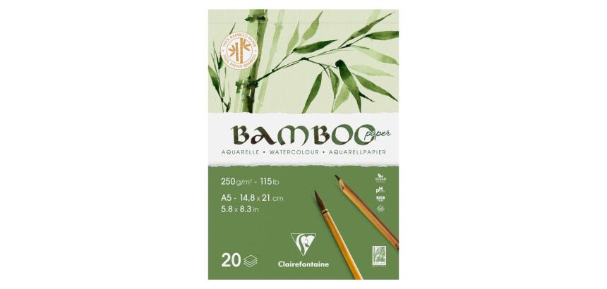 Bamboo bloc collé 1 côté 20F A5 250g