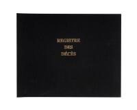 Registre 24x32cm des décès pour les hôpitaux, étab. sociaux (maisons de retraite) ou médico-sociaux - 100 pages