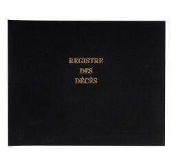 Registre 24x32cm des décès pour les hôpitaux, établissements sociaux (maisons de retraite) ou médico-sociaux - 100 pages