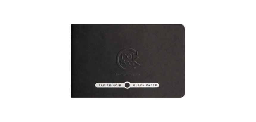 Crok'Book carnet piqué 20F 17x11cm 120g papier noir I - Noir