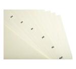 Intercalaires imprimés Carte peau 155g 12 positions de janvier à décembre - A4 - Ivoire