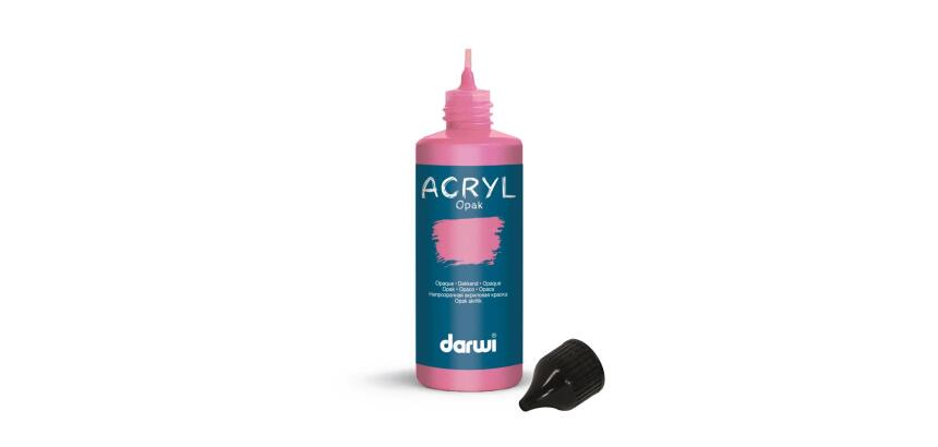 Darwi Flacon de 80 ml de Peinture Acrylique Universelle Opaque - Vieux rose
