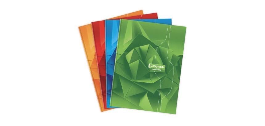 Cahier brochure rembordée rigide 7000 24x32 cm 192 pages grands carreaux 70 g - Assortis