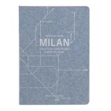 Jeans métro, Carnet piqué cousu fil A6 - 10,5 x 14,8 cm, 96 pages, ligné, ass. - Bleu jeans