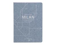 Jeans métro, Carnet piqué cousu fil A6 - 10,5 x 14,8 cm, 96 pages, ligné, ass. - Bleu jeans