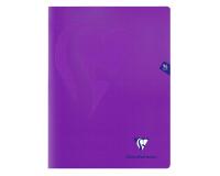 Cahier piqué Mimesys 24x32cm 96 pages petits carreaux couverture polypropylène - Violet