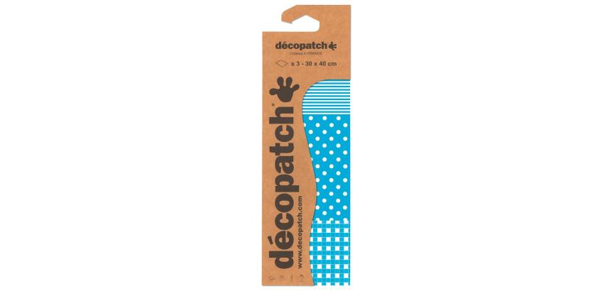 Pochette 3 Feuilles Identiques Ref 549 - Bleu