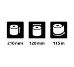 Bobines fax Exacompta 52131E - l 210 mm x L 115 m, Ø 120 mm - 1 pli(s) - paquet de 6