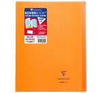 Cahier piqué Koverbook 24x32cm 48 pages petits carreaux couverture polypropylène transparent - Assortis