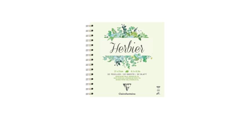 Herbier carnet spiralé 32F 21x21cm 180g