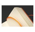 Webnotebook 9x14 cm 192 pages ligné papier ivoire 90g fermeture élastique - Orange