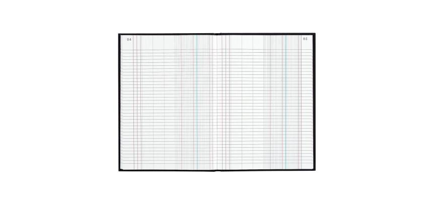 Registre 340X225 Journal avec répertoire de fin 600 pages foliotées - Noir toilé