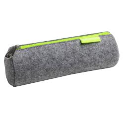 Estuche redondo de fieltro reciclado Neón - Gris