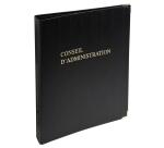 Reliure luxe avec recharge 297X210 Conseil d'administration 100 feuillets foliotés 90g + 2 gardes - Noir