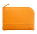 Rhodiarama pochette zippée en simili cuir - taille M (16x22 cm) - Orange