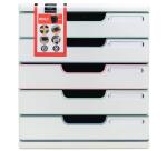 ModuloA4+5 drawers Autentik - Assorted colours