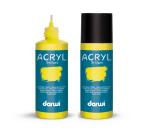 Darwi Flacon de 80 ml de Peinture Acrylique Universelle Brillante - jaune soleil