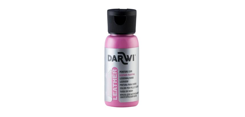 DARWI Flacon de 50 ml de Peinture sur Cuir - Rose