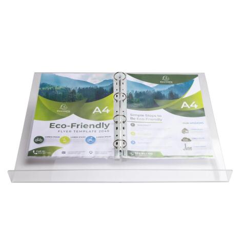 Atril con anillas para carpetas. - Cristal