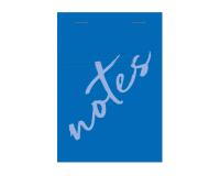 Bloc de bureau Notes agrafé en-tête A6 100 feuilles petits carreaux 60 g - Bleu clair