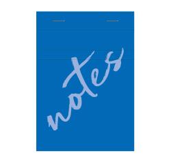Bloc de bureau Notes agrafé en-tête A6 100 feuilles petits carreaux 60 g - Bleu clair