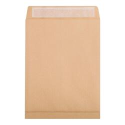 Boite de 250 Pochettes Kraft Brun 26-275x365mm avec Soufflet de 30 mm - Auto-Adhésives - 120g/m2 - Brun