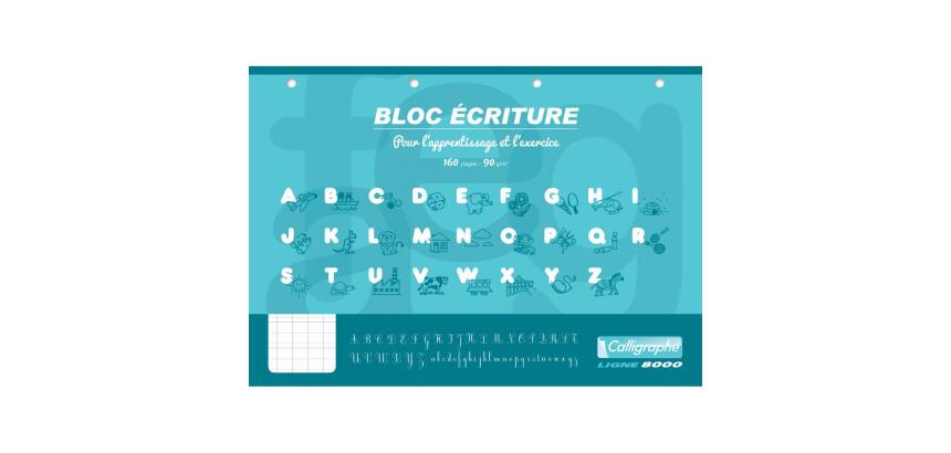 Bloc écriture à l'italienne 8000 CARTE A4 160 pages DL 3 mm IV 90 g - Vert