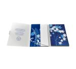 Cyanotype, Set de correspondance 12x16,5 cm contenant 8 cartes simples 11x15,5 cm assorties et 8 enveloppes Pollen C6 blanc naturel
