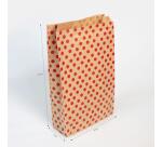 Sach. x50 poch. kraft, 21x37+7cm,pois - Kraft