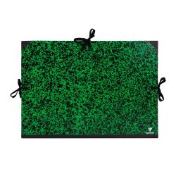 Carton à dessin Annonay 3 cordons 26x33cm - Vert