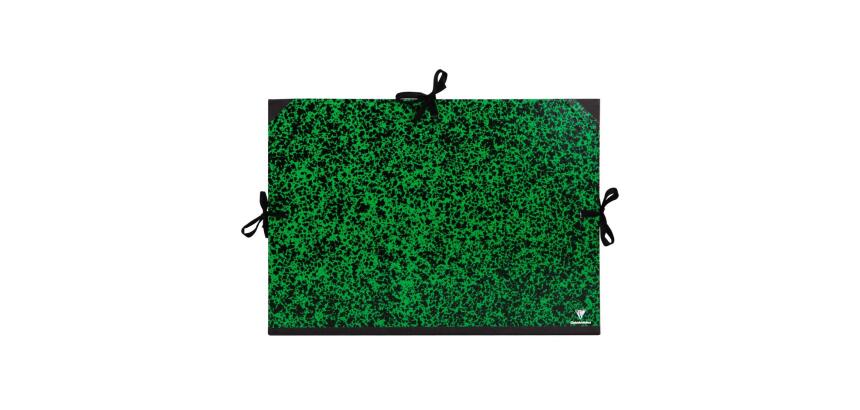 Carton à dessin Annonay 3 cordons 26x33cm - Vert